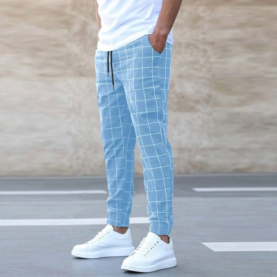 Celso - MEN'S CHECK JOGGER PANTS