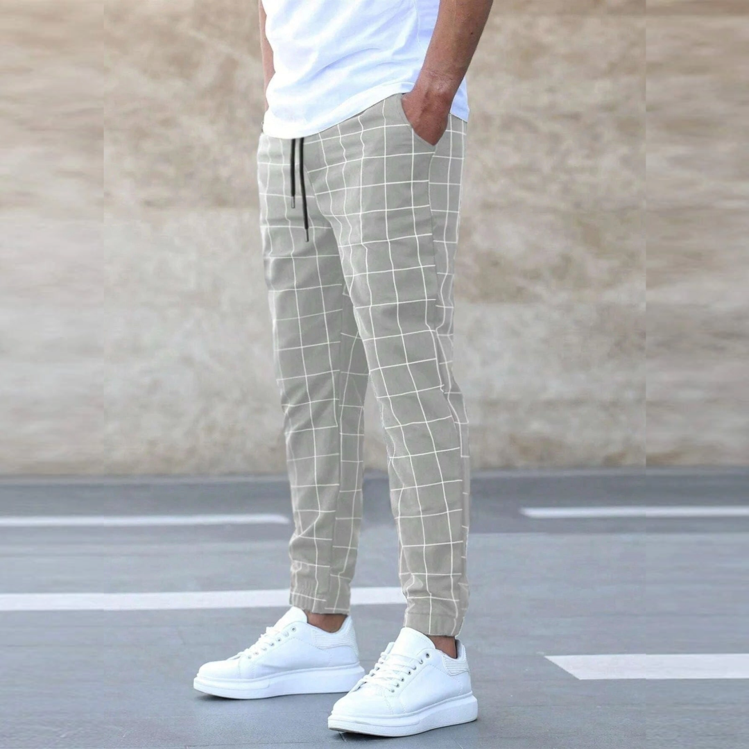 Celso - MEN'S CHECK JOGGER PANTS