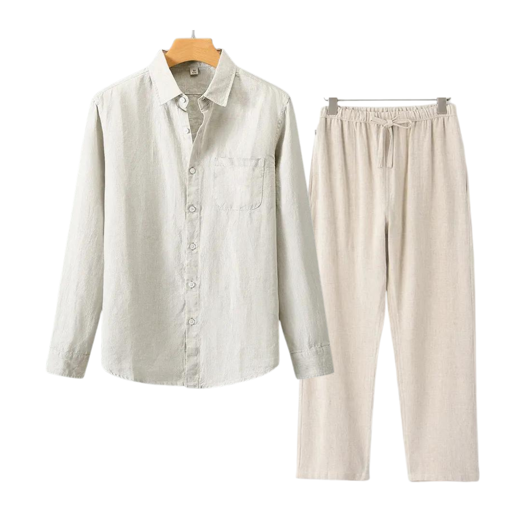 James | Men's Linen Set in Classic Old Money Style
