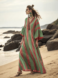 Serena | Bold Boho Coastal Maxi Dress
