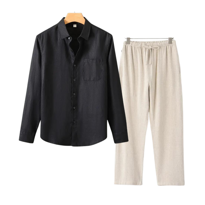 James | Men's Linen Set in Classic Old Money Style
