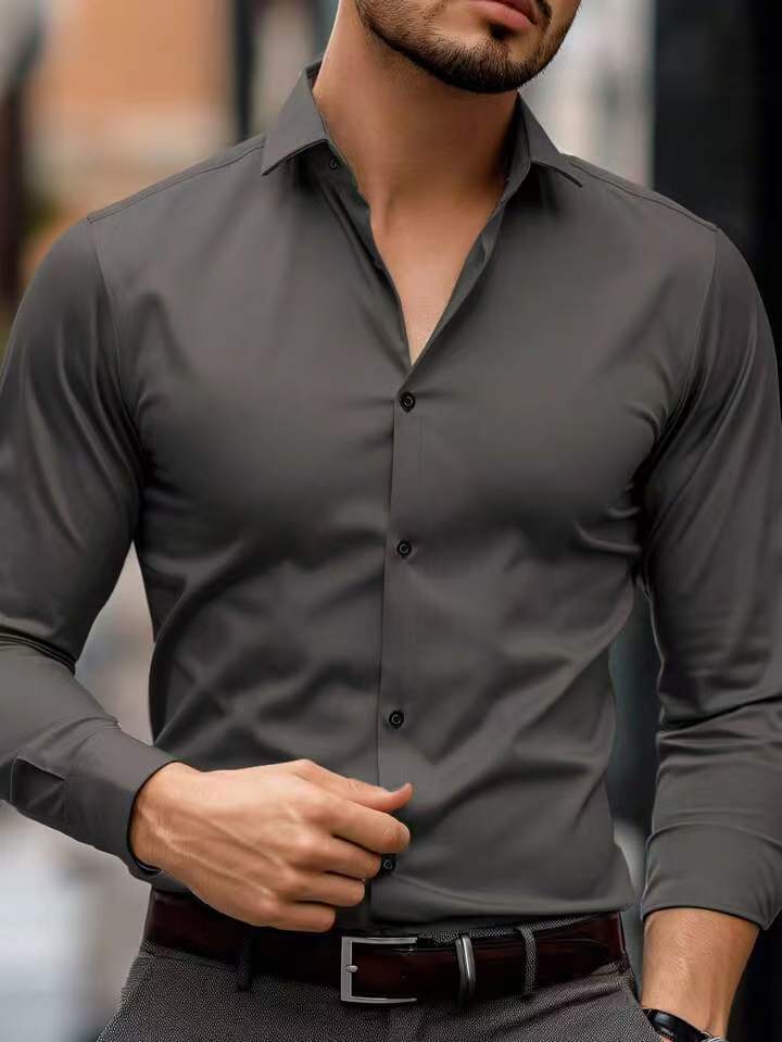 Bernard | Men's Tailored Fit Dress Shirt with Pointed Collar