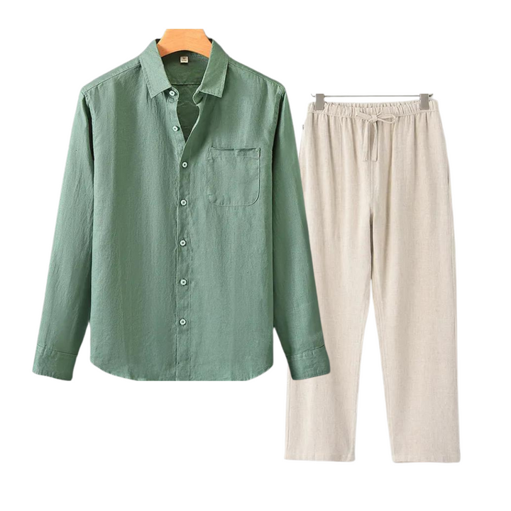 James | Men's Linen Set in Classic Old Money Style