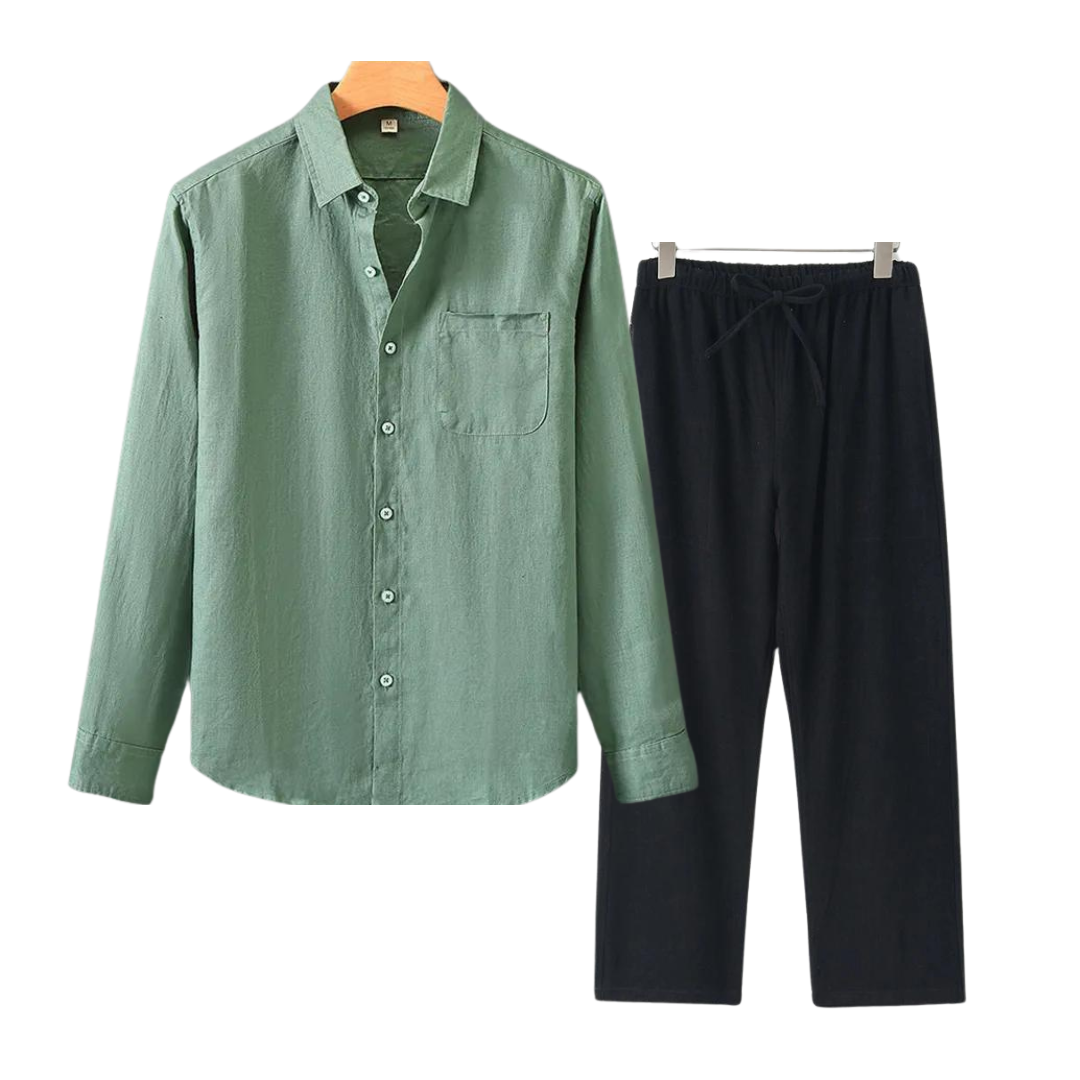 James | Men's Linen Set in Classic Old Money Style
