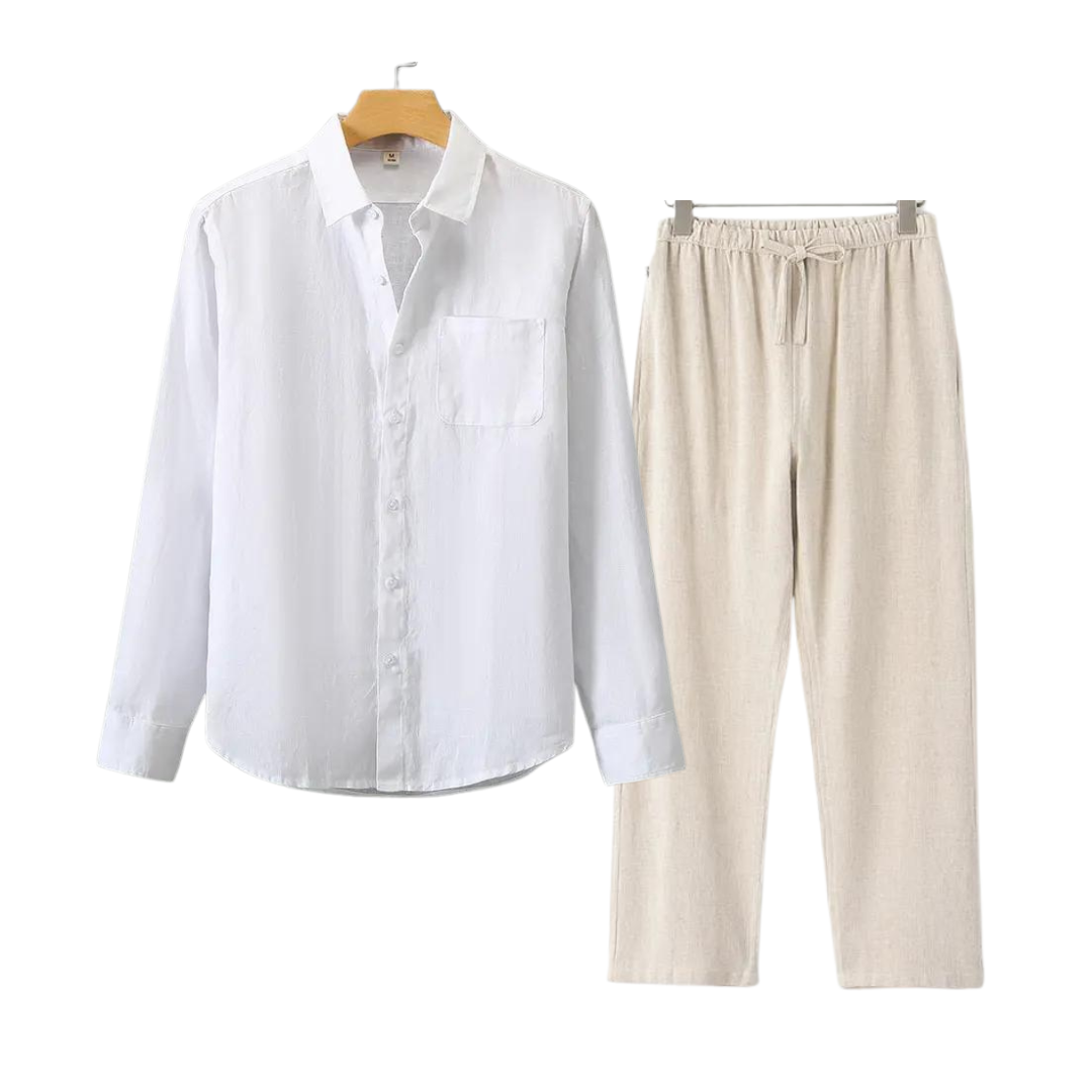 James | Men's Linen Set in Classic Old Money Style