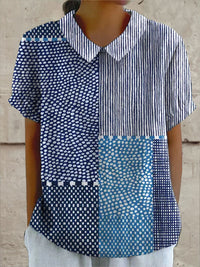 Allie • Patchwork Print Shirt