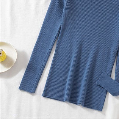 Zayenna Slim Fit Half Turtleneck Knit Top