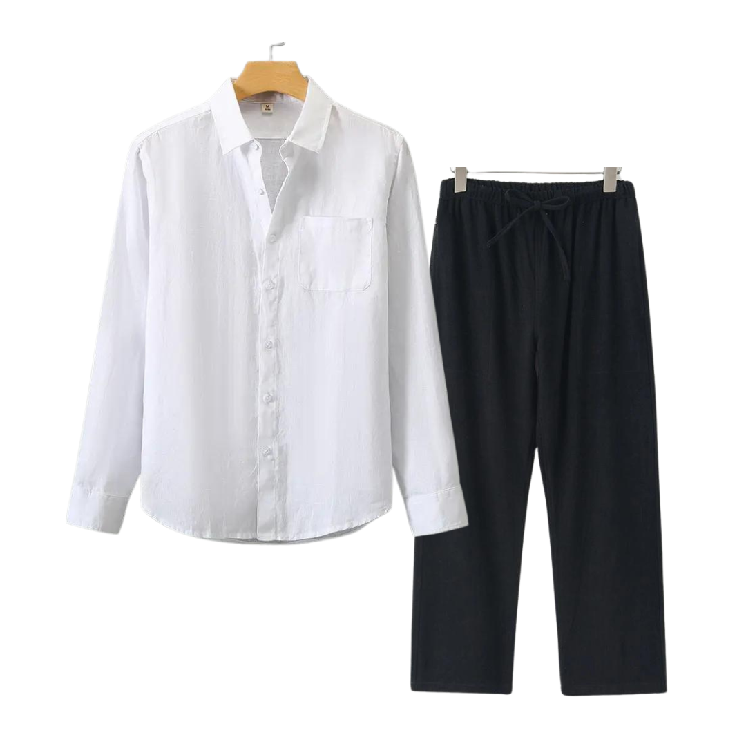 James | Men's Linen Set in Classic Old Money Style