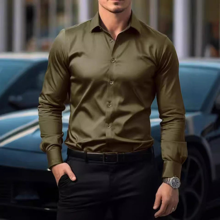 Bernard | Men's Tailored Fit Dress Shirt with Pointed Collar