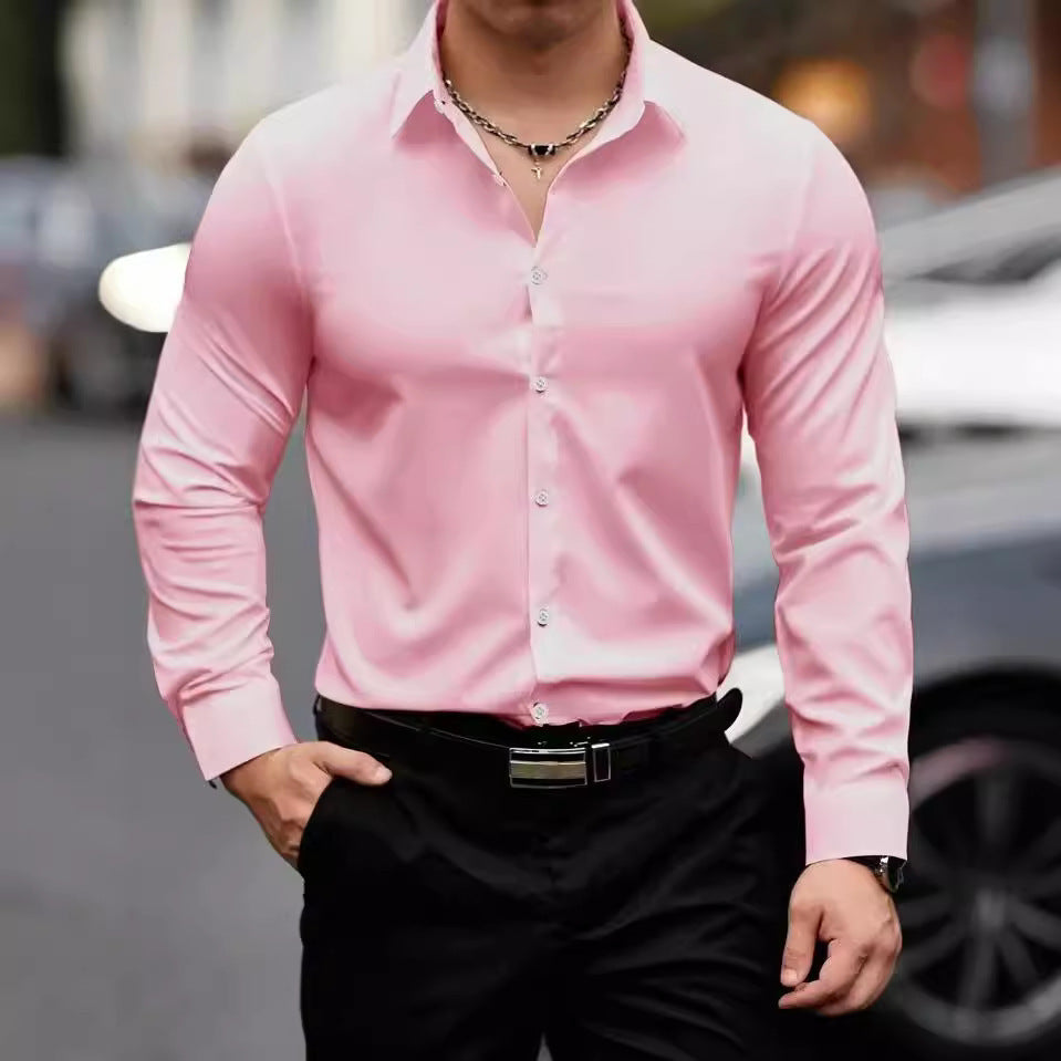Bernard | Men's Tailored Fit Dress Shirt with Pointed Collar