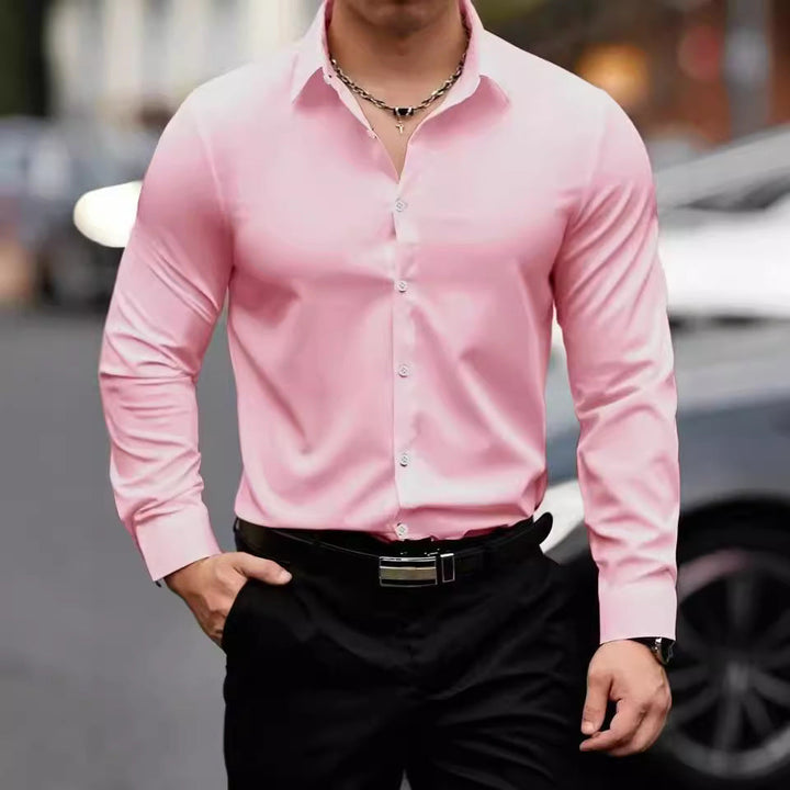 Bernard | Men's Tailored Fit Dress Shirt with Pointed Collar