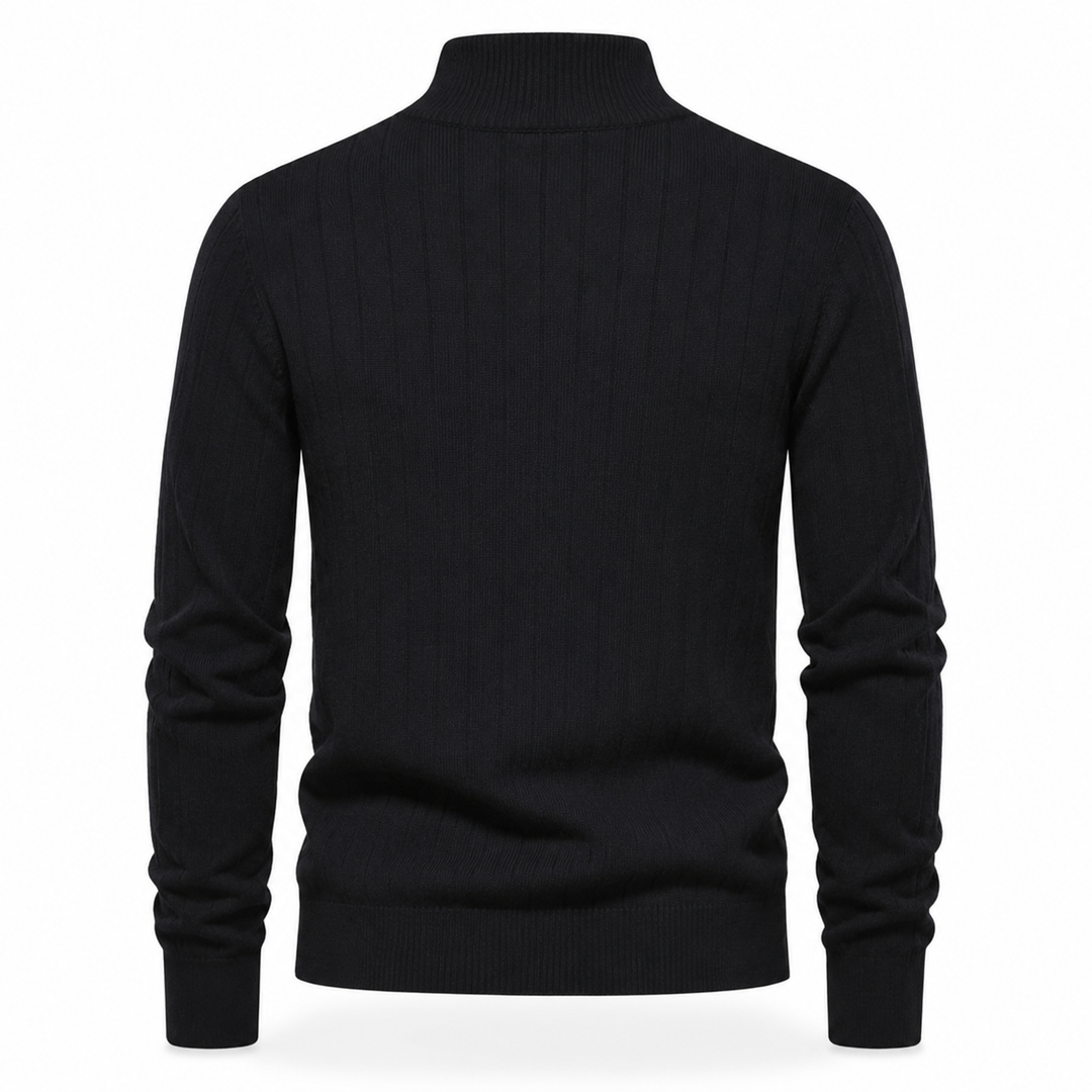OUTLET™ Premium Ribbed Quarter-Zip Sweater