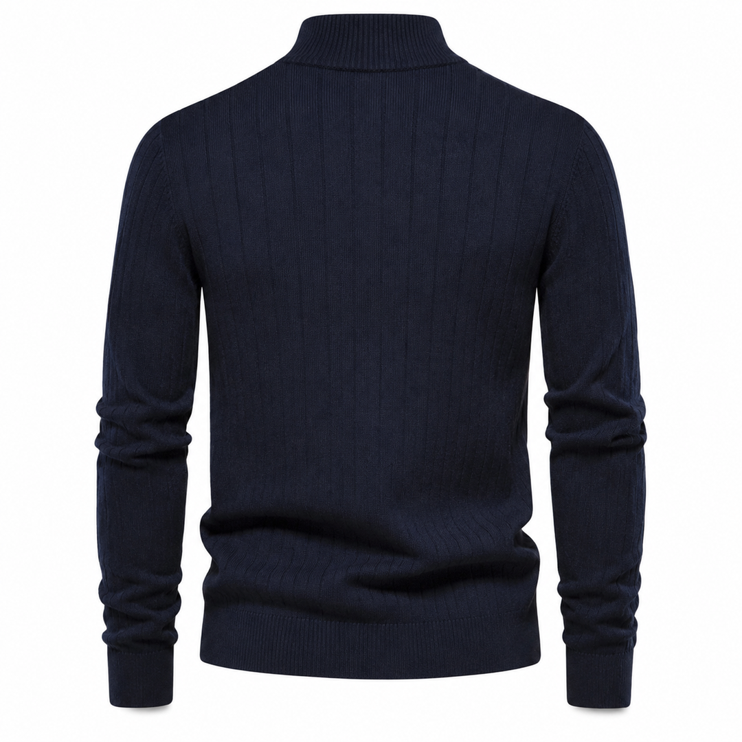 OUTLET™ Premium Ribbed Quarter-Zip Sweater