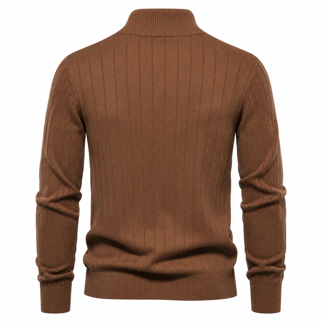 OUTLET™ Premium Ribbed Quarter-Zip Sweater