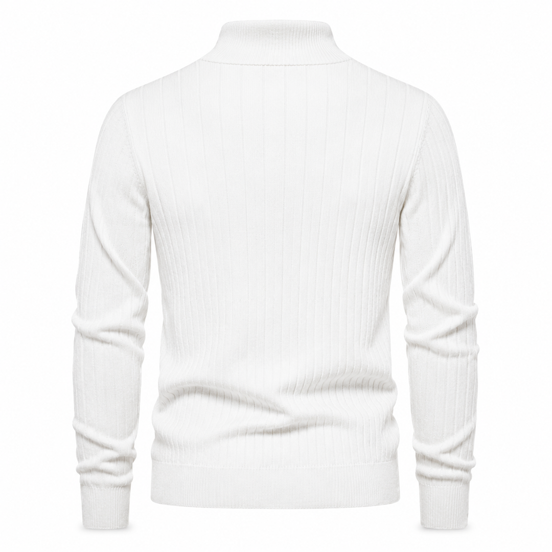 OUTLET™ Premium Ribbed Quarter-Zip Sweater