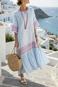 Sophia | Breezy Coastal Midi Maxi Dress