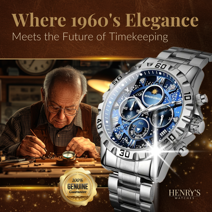 Luxury Chronograph Watch with Metal Band