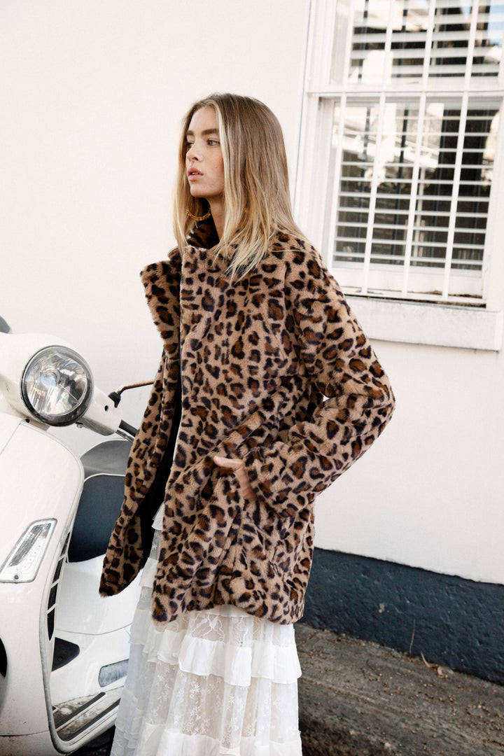 Leopard Luxe Faux Fur Coat