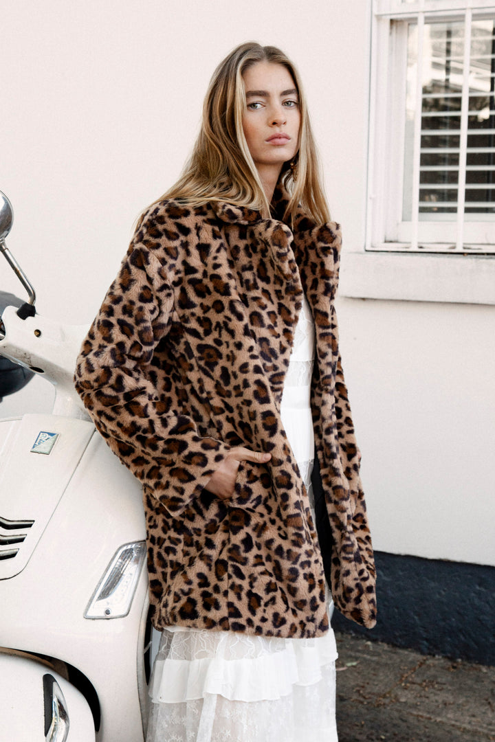 Leopard Luxe Faux Fur Coat