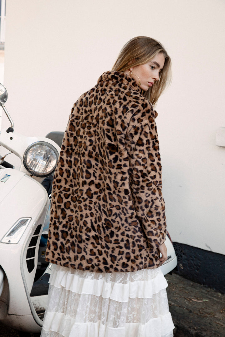 Leopard Luxe Faux Fur Coat