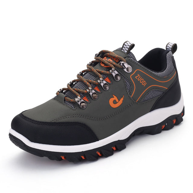 George | Men's Bold Panel Lace-Up Trainers with Tread Sole