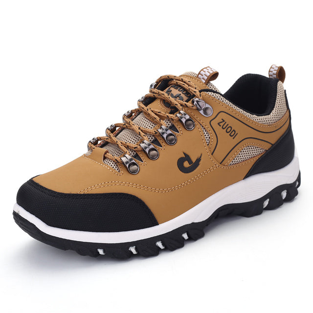 George | Men's Bold Panel Lace-Up Trainers with Tread Sole