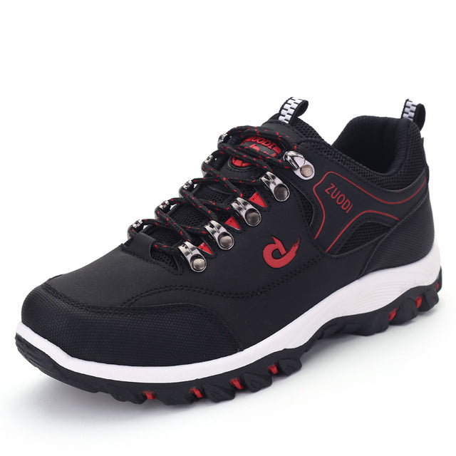 George | Men's Bold Panel Lace-Up Trainers with Tread Sole