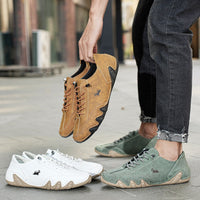 Cameron | Unisex Hand-Stitched Leather Low-Top Sneakers with Non-Slip Sole