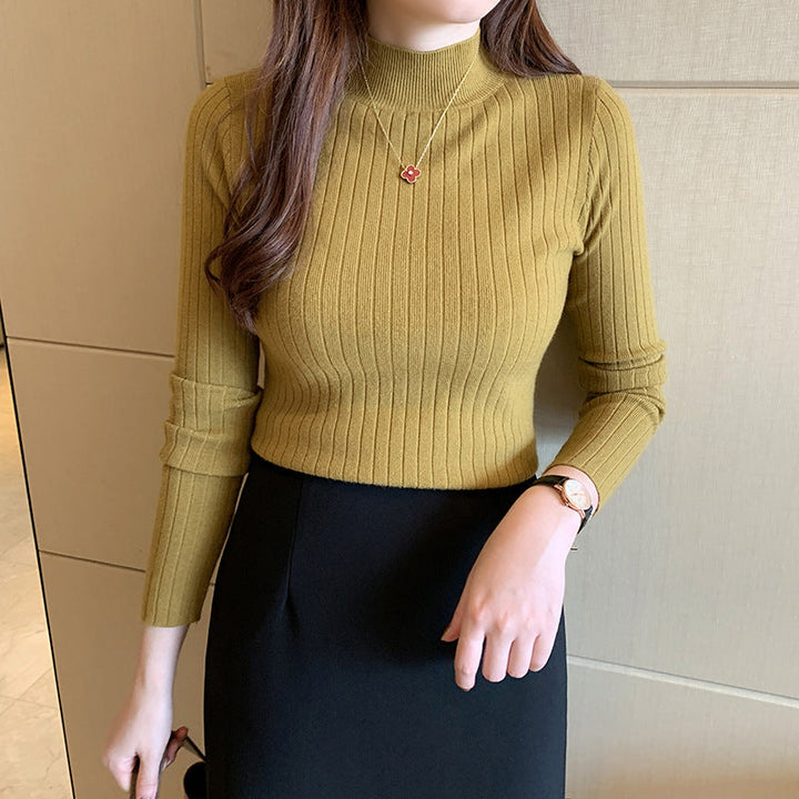 Zayenna Slim Fit Half Turtleneck Knit Top