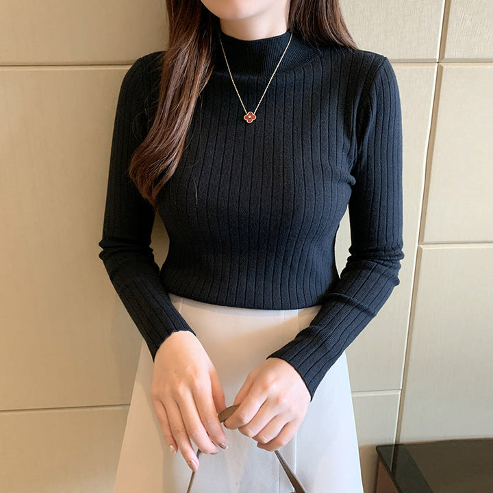 Zayenna Slim Fit Half Turtleneck Knit Top