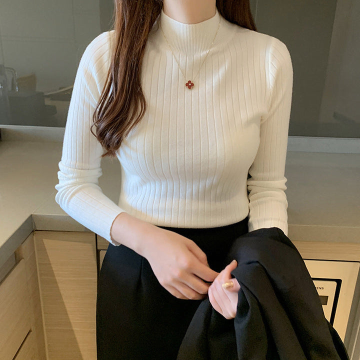 Zayenna Slim Fit Half Turtleneck Knit Top