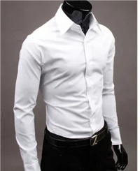 Caleb | Men's Slim Fit Cotton Blend Dress Shirt with Button Cuffs