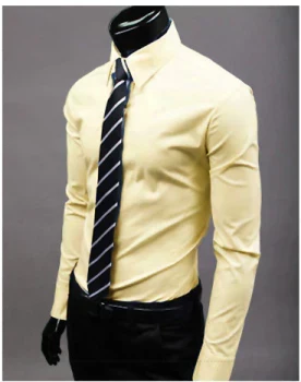 Caleb | Men's Slim Fit Cotton Blend Dress Shirt with Button Cuffs