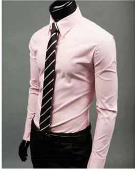 Caleb | Men's Slim Fit Cotton Blend Dress Shirt with Button Cuffs