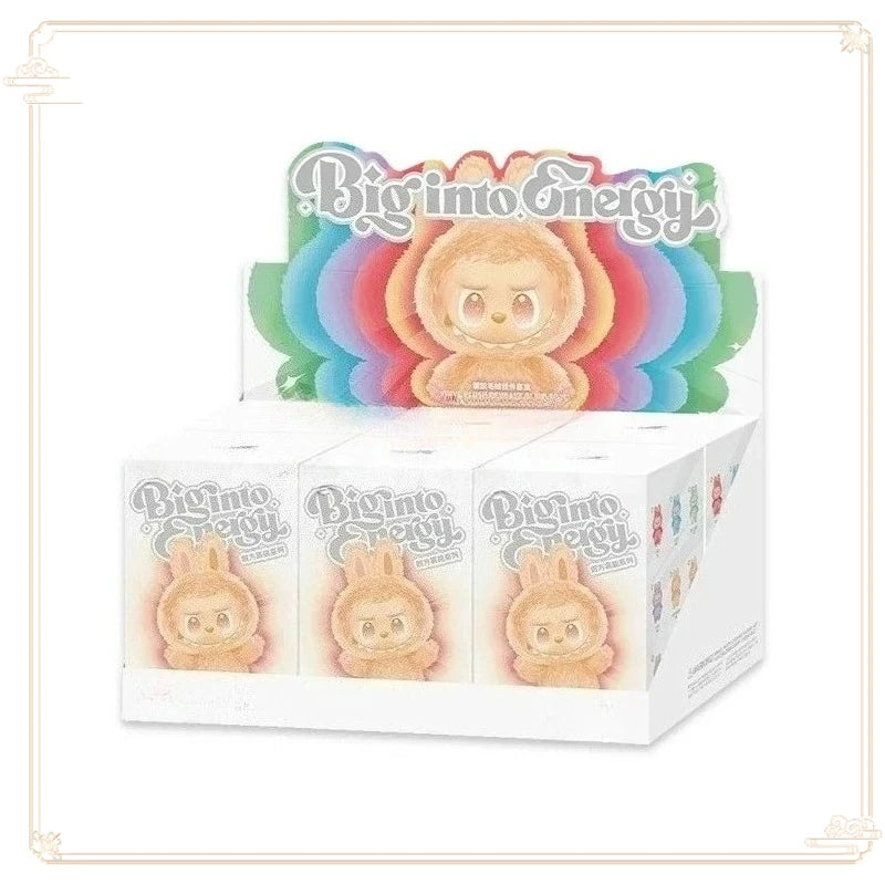 Labubu V3 boîte aveugle les monstres grand dans l'énergie série boîte aveugle vinyle peluche poupée pendentif porte-clés dégradé couleur cadeau Surprise