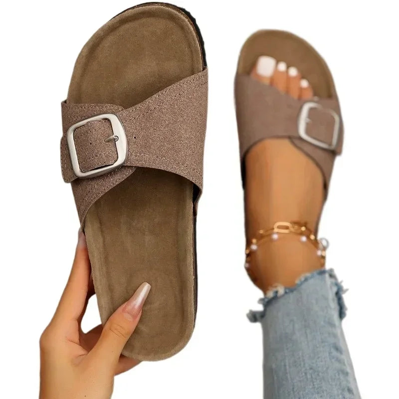 Indy™ – Sandales ouvertes ultra-confort d’été avec boucle chic