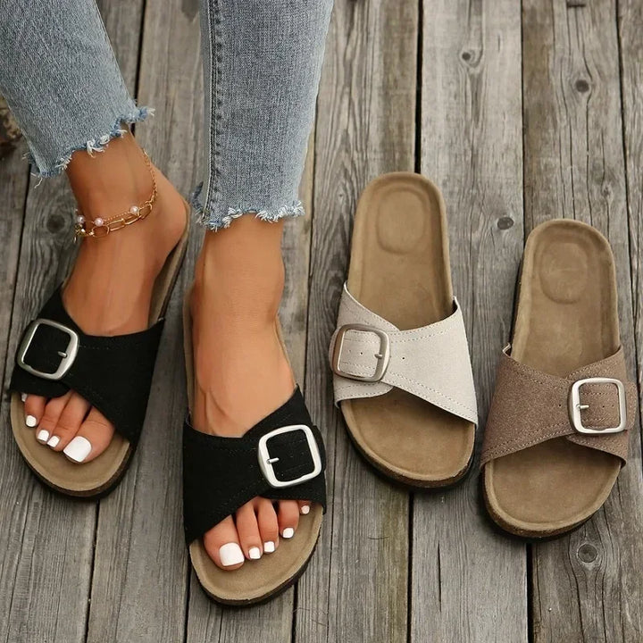 Indy™ – Sandales ouvertes ultra-confort d’été avec boucle chic
