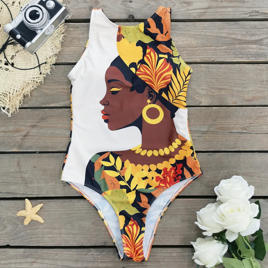 One-piece Swimsuit Flower