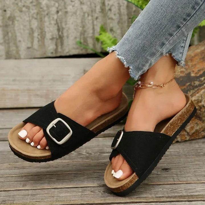 Indy™ – Sandales ouvertes ultra-confort d’été avec boucle chic