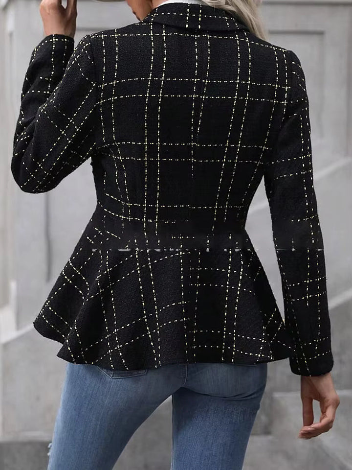 Lorena Elegant Ruffle Flair Blazer