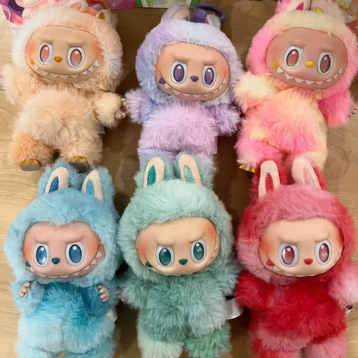 Labubu V3 boîte aveugle les monstres grand dans l'énergie série boîte aveugle vinyle peluche poupée pendentif porte-clés dégradé couleur cadeau Surprise