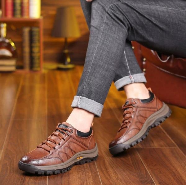 Tony | Men's Leather Lace-up  Walking Shoes
