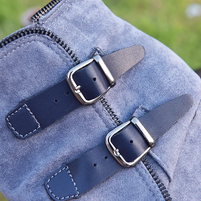 2025 nouvelles Bottes pour Femmes Zip femmes talons hauts daim mode talons compensés Durable rétro Femmes bottines tête ronde Bottes Femmes
