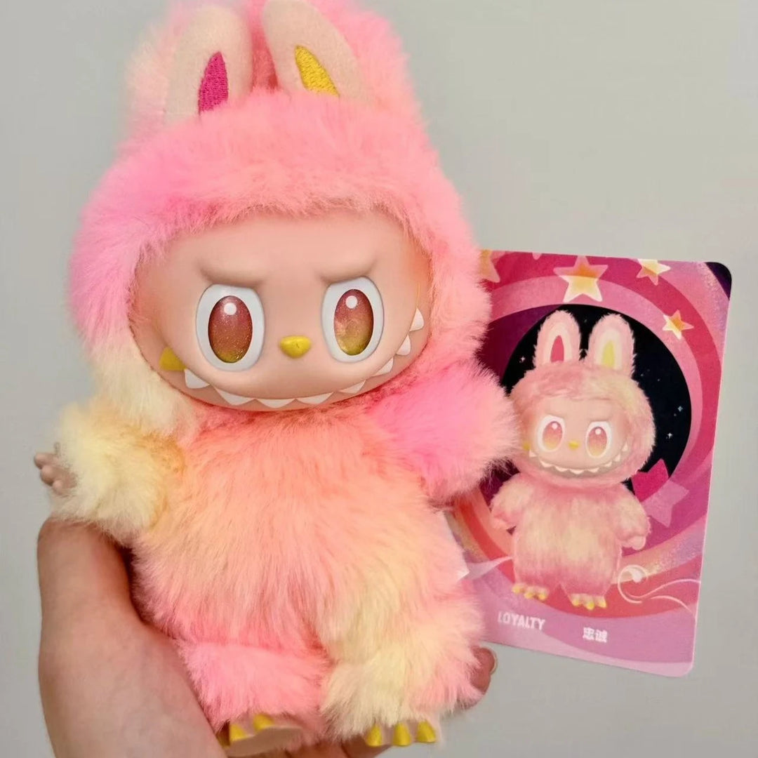 Labubu V3 boîte aveugle les monstres grand dans l'énergie série boîte aveugle vinyle peluche poupée pendentif porte-clés dégradé couleur cadeau Surprise