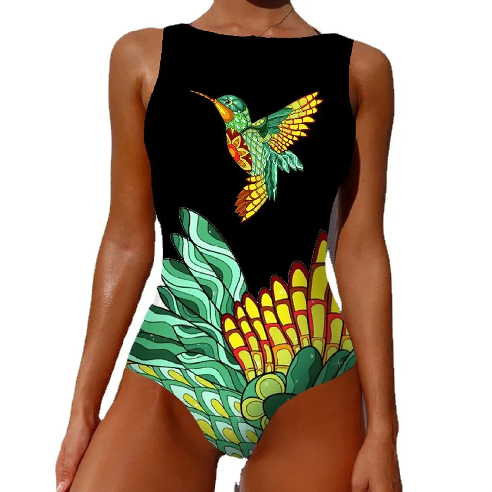 One-piece Swimsuit Flower