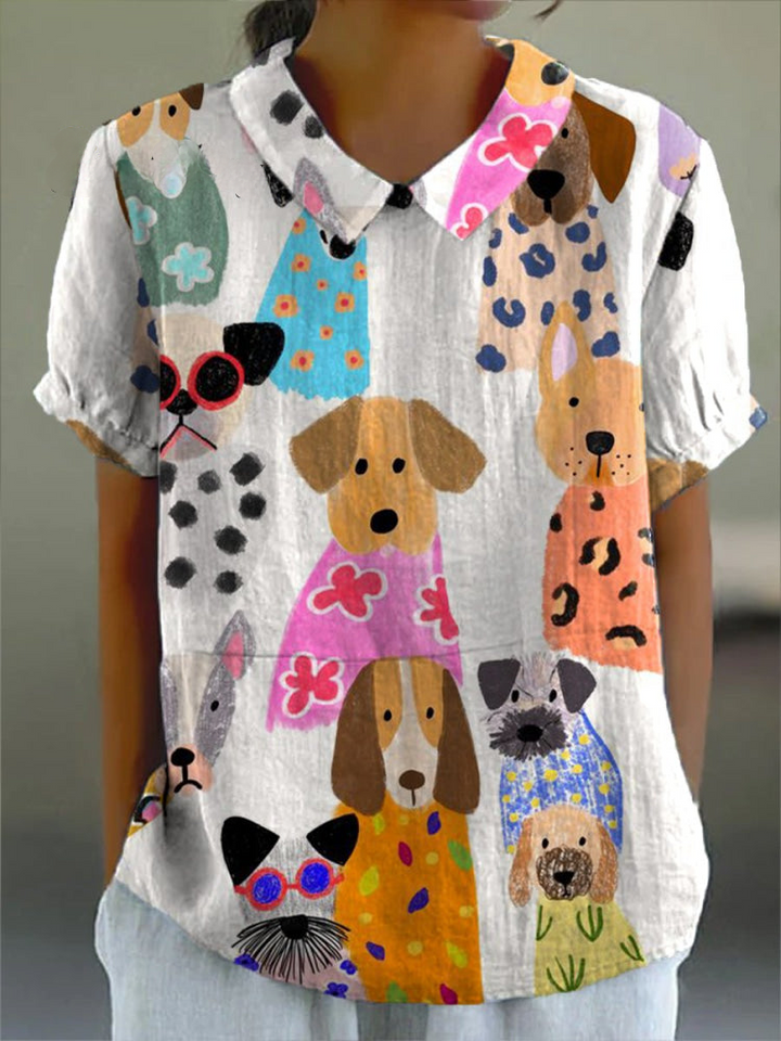 Tilly • Dog Print Shirt