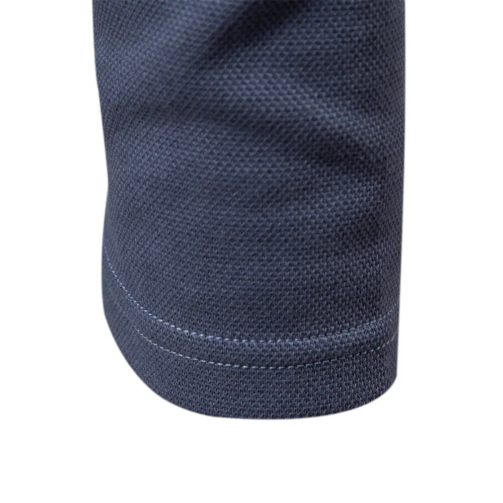 Drew | Men's Long Sleeve Knit Polo Shirt with Two-Button Placket