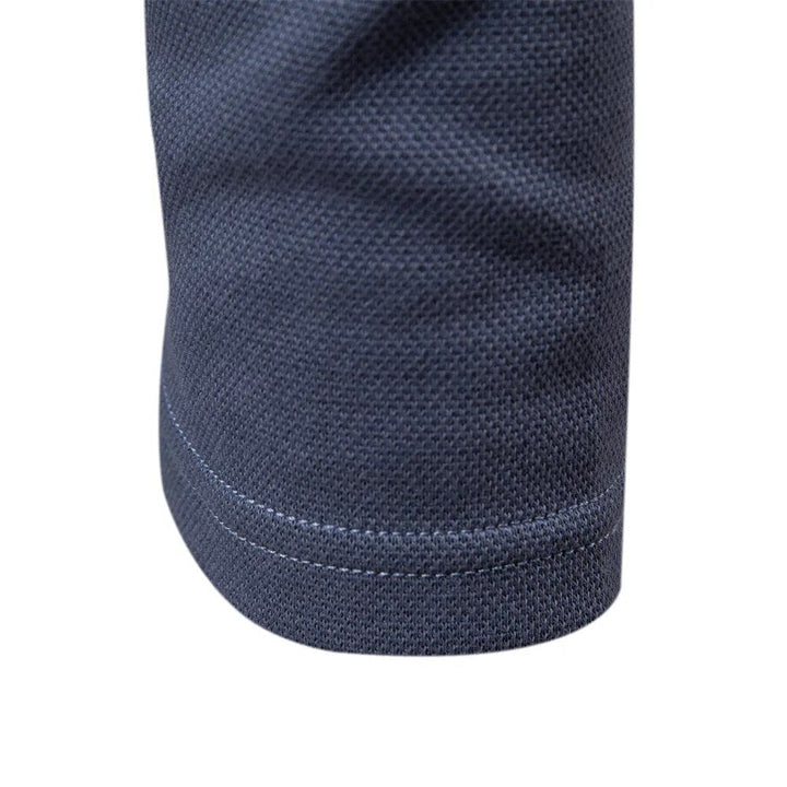 Drew | Men's Long Sleeve Knit Polo Shirt with Two-Button Placket