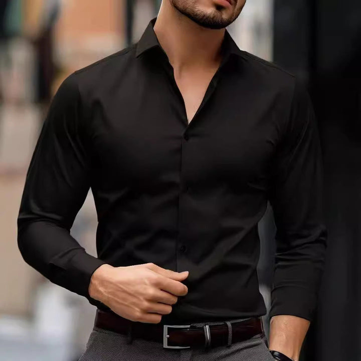 Bernard | Men's Tailored Fit Dress Shirt with Pointed Collar