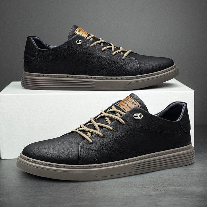William | Men's Leather Low Top Casual Sneakers